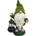 thumbnail image 1 of Flocked Garden Gnome Decorations with Solar Lights, Large Garden Statue and Sculpture with Lantern, Funny Resin Gnome Garden Figurines for Outdoor Patio Lawn Yard Decor 13 inch, 1 of 6