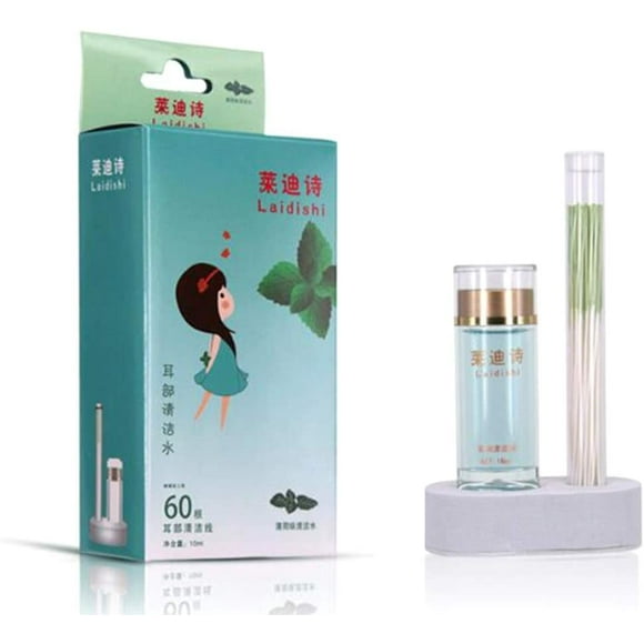 Piercing Aftercare Sterilization Piercing Earrings Hole Cleaner, After Piercing Ear Care Solution, Ear Hole Cleaning Line Ear Cleaning Solution Set Remove Ear Wax Odor Ear Cleansing Tool