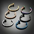 thumbnail image 4 of K-KED Women C-shaped Fake Nose Ring Labret Lip Ring Stainless Steel Piercing Clip On -multi-1*10mm, 4 of 9