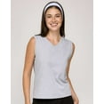 thumbnail image 2 of Real Essentials 5 Pack: Women's 100% Cotton V-Neck Sleeveless Tank Top Basic Ladies Casual Shirts (Available In Plus Size), 2 of 6