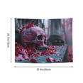 thumbnail image 6 of Kdxio Gothic Red Skull Cemetery Wall Hanging Tapestries Banner For Bedroom College Dorm Home Living Room Party Decor 29X37 In, 6 of 8