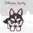 thumbnail image 3 of Jumpingount 4 unids/set de parches de animales Husky de hierro a la moda para chaquetas y pegatinas de apliques de perros Husky bordados exquisitos Accesorios de disfraces, 3 of 6