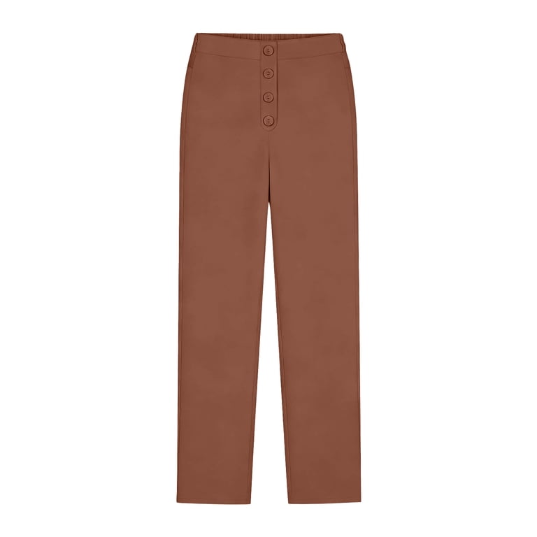 brown dress capris Timegard Capri Pants for Women High Waist Yoga Fitting Summer Casual Work Crop Pants with Pockets, Women's, Size: Medium, Size Question QATAINLAV Capri Pants for Women