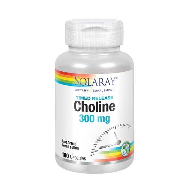 Solaray Choline, TwoStage TimedRelease 300mg B Vitamin for Healthy