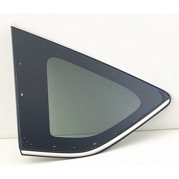 Chrome Moulding Style Tempered Driver Left Side Quarter Window Quarter Glass Compatible with Toyota RAV4 2013-2018 Models