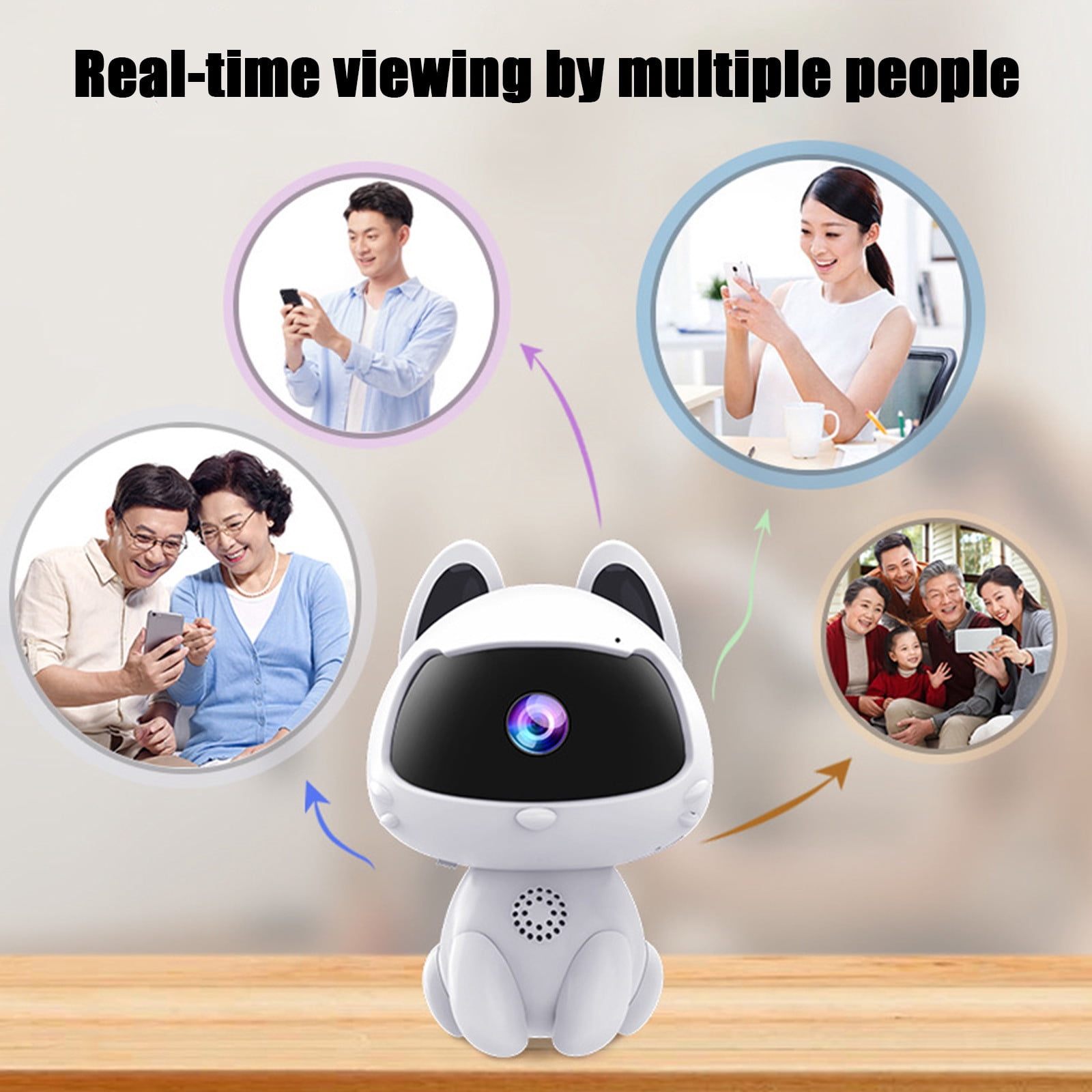 Indoor Security Camera, 2K Wifi Camera for Home with Night Vision, Motion Detection Alert, 2-Way Audio, Phone App, Ideal for Baby or Pet Monitor