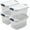 19-Quart, variant on CENTREX CX Cleared Away 19-Quart Medium-Strength Clear Storage Container & Latching Lid, 4 Pack, (10.2”H x 17.1”W x 11.7”D) Stackable, Transparent Storage and Organization Tote, Plastic Bin