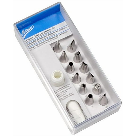 Ateco 14-Piece Silver Cake Decorating Set