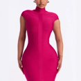 thumbnail image 2 of RDKTPXZ Women's Mock Neck Cap Sleeve Bodycon Maxi Dress, Elegant Formal Party Dress, 2 of 6