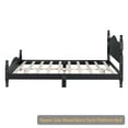 thumbnail image 3 of Queen Size Wood Platform Bed Frame,Retro Style Platform Bed with Wooden Slat Support,Black, 3 of 14
