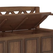 Trent Home 48 Transitional Solid Wood Entryway Storage Bench in Brown