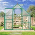 thumbnail image 3 of EastVita 8x10 ft Walk-In Greenhouse KitClear Pop-up Greenhouse Green, 3 of 8