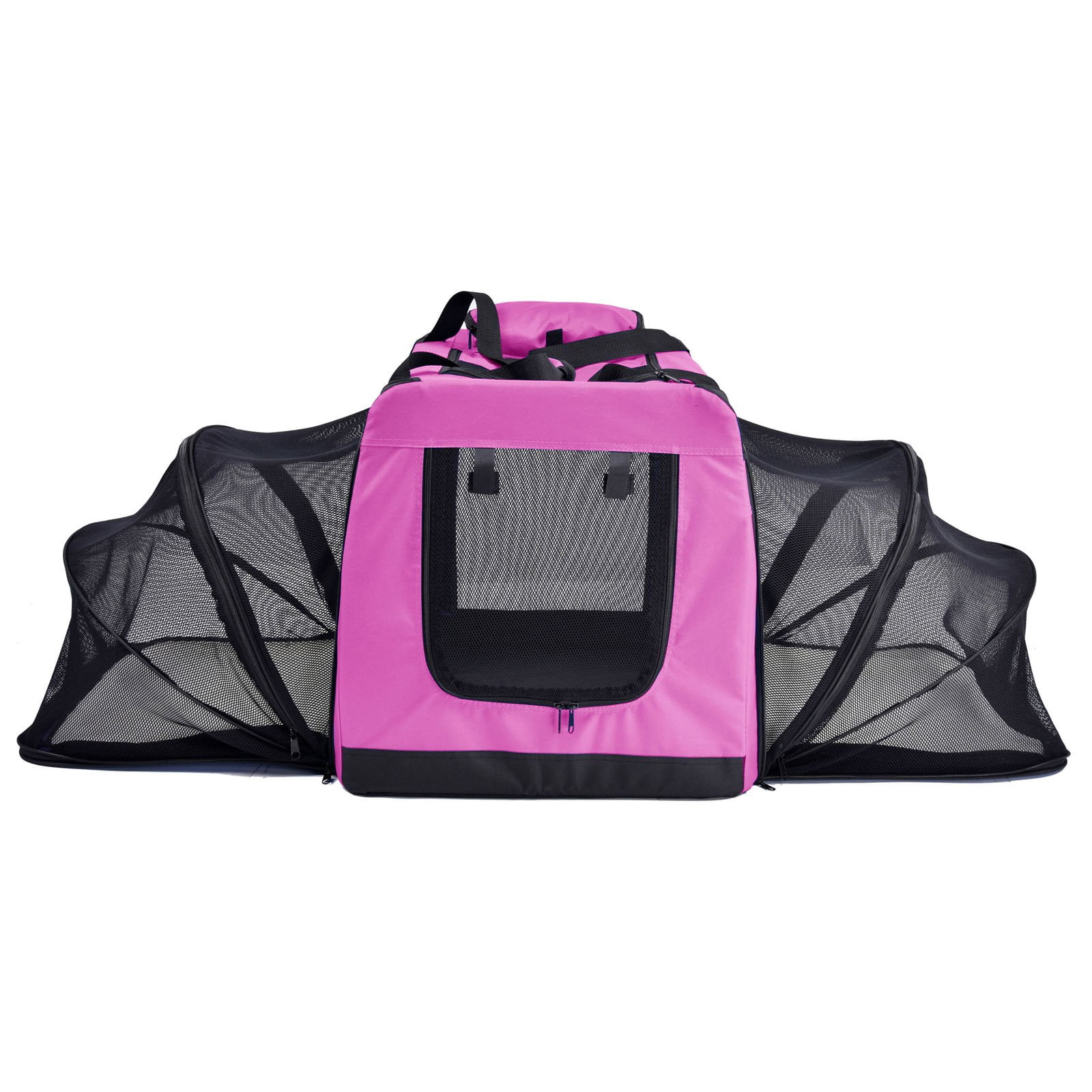 Pet Life ® 'Hounda Accordion' Metal Framed Soft-Folding Collapsible Dual-Sided Expandable Pet Dog Crate
