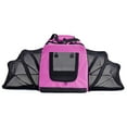 thumbnail image 5 of Pet Life ® 'Hounda Accordion' Metal Framed Soft-Folding Collapsible Dual-Sided Expandable Pet Dog Crate, 5 of 11