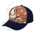 thumbnail image 2 of Animal and Popcorn Baseball Cap Classic Golf Cap Soft Dad Hat Multicolor Adjustable Low Profile Hat Unisex, 2 of 6