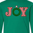 thumbnail image 4 of Inktastic Joy Christmas Ornament with Candy Cane Stripes Long Sleeve Youth T-Shirt, 4 of 5