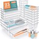 thumbnail image 1 of Juego organizador de cajones WOWBOX de plástico transparente, 25 piezas, 4 tamaños, 1 of 6