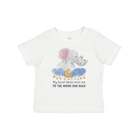 

Inktastic My Great Uncle Loves Me to the Moon and Back Elephant Family Gift Baby Boy or Baby Girl T-Shirt