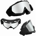 thumbnail image 6 of Motorcycle Goggles Dirt Bike Goggles Windproof ATV Dustproof Racing GogglesScratch Resistant Ski Goggles Protective Safety Glasses PU Resin (Black frame+Color lens), 6 of 7