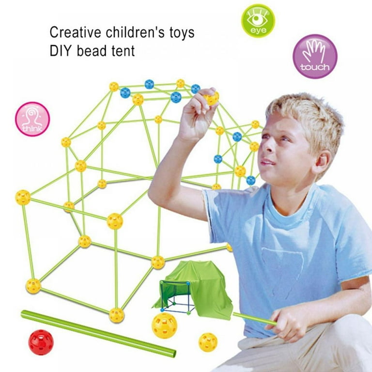 Kids Construction Forts Building Kit for Children Girls Boys Build Your Own  Kid DIY 3D Assemble Tunnels Tent Toys Set Gifts 2023