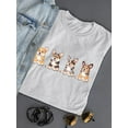 thumbnail image 3 of Corgi Pups Banner T-Shirt Women -Image by Shutterstock, Female x-Large, 3 of 4