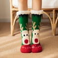 thumbnail image 3 of Women's Thick Fleece Slipper Socks Fuzzy Christmas Reindeer Cute Thermal Socks Xmas Winter Holiday Funny Gifts, 3 of 4