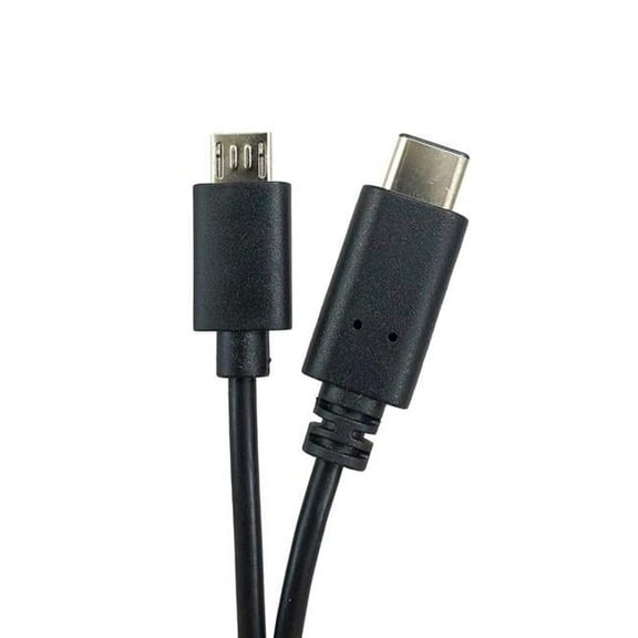 Micro Connectors E07-318C2MB-1M 3.28 ft. USB 2.0 Type-C Male To Micro B Male Cable, Black