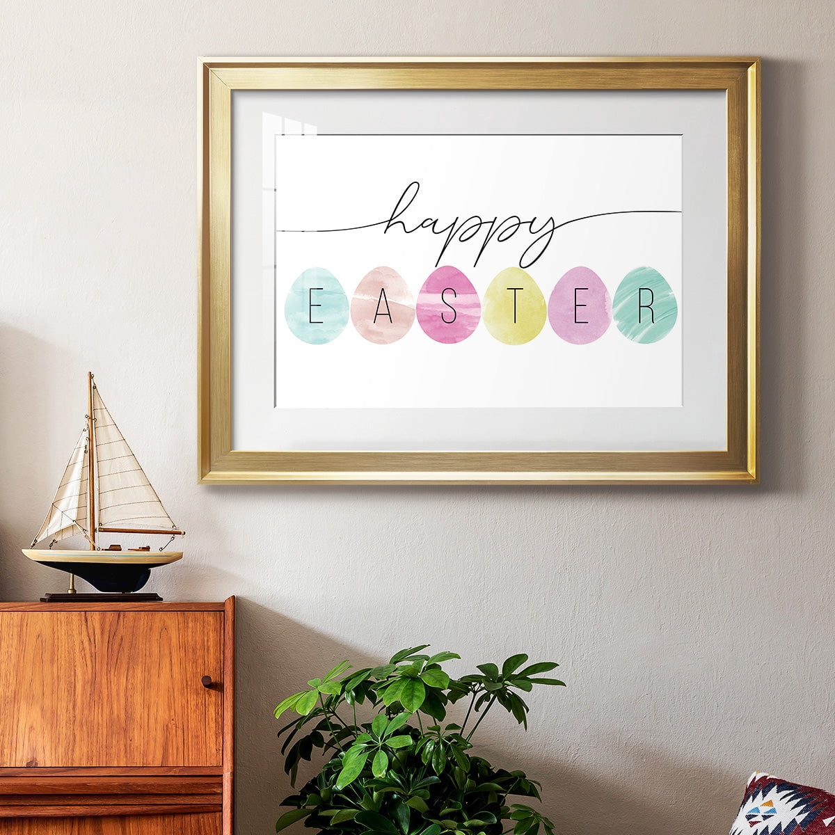 Happy Easter Premium Framed Print - Ready to Hang