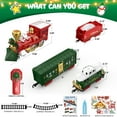 thumbnail image 5 of HopeRock Christmas Train Toy Set, Train Toys for Boys with Smokes, Lights & Sound, Christmas Train w/Steam Locomotive Engine, Carriages and Tracks, Toddler Model Trains for 3 4 5 6+, 5 of 9