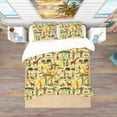 thumbnail image 3 of Designart 'Ethnic African Texture' Tropical Duvet Cover Set, 3 of 4