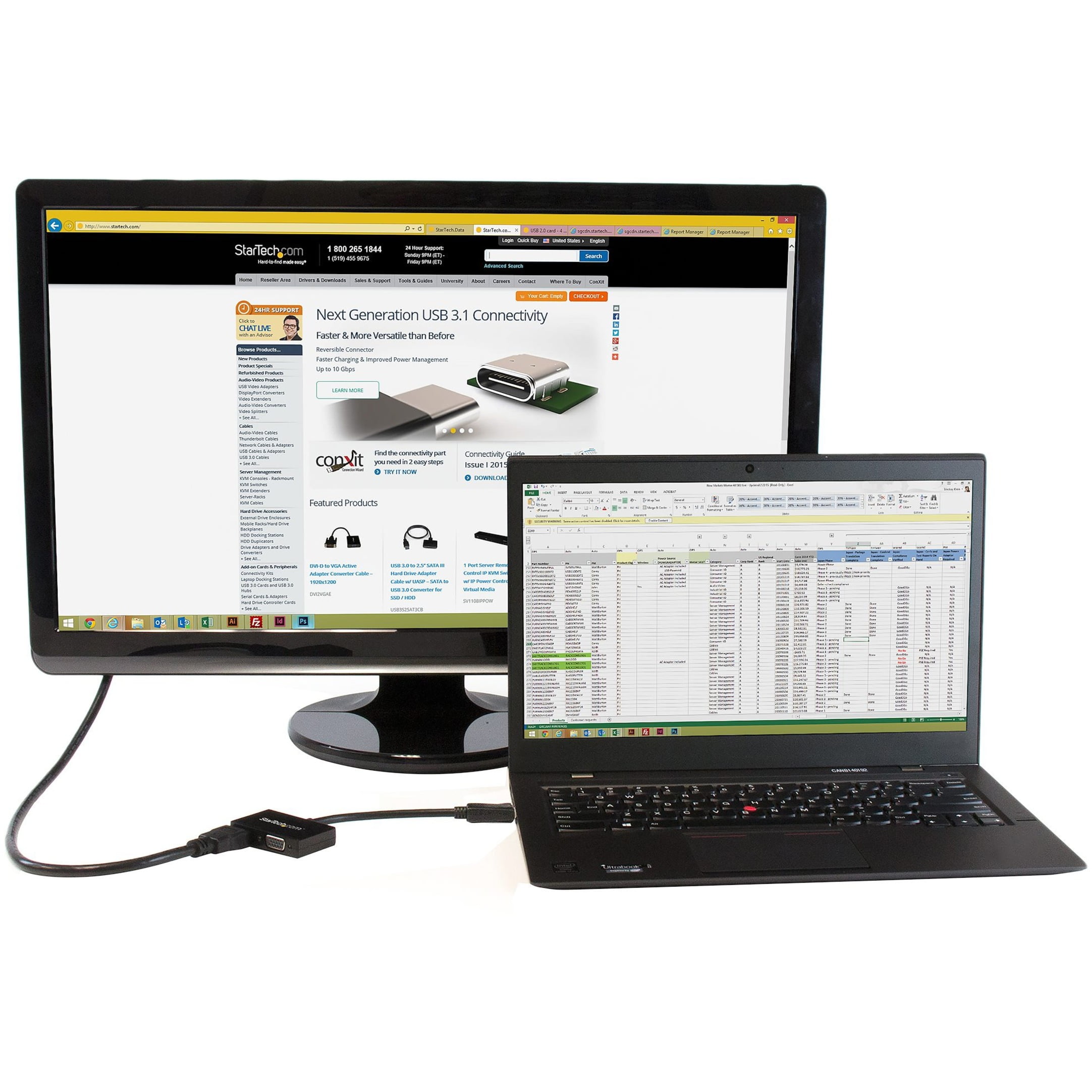 Startech Connect Your Displayport Equipped Computer System To An Hdmi Or Vga Display - Di