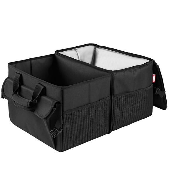 Rubbermaid Double Boot Trunk Organizer – Heavy-Duty, Two-Tier Storage Solution for Cars, Trucks, and SUVs