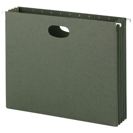 Ave Hanging Box - Hanging File Pockets, 3-1/2 Inch Expansion, Letter Size, Standard Green, 10 Per Box (64220), Hanging file pockets are perfect for storing large amounts of.., By Smead