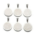 thumbnail image 2 of 304 Stainless Steel Flat Round Tetragrammaton Pentagram Wiccan Pendant Stainless Steel Color 27x24x2mm Hole: 8x4mm, 2 of 6