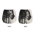thumbnail image 6 of Uemuo Double Exposure Cat Forest Pattern Women's Athletic Shorts High Waisted Running Shorts with Liner Pockets Gym Elastic Workout Shorts-Medium, 6 of 9