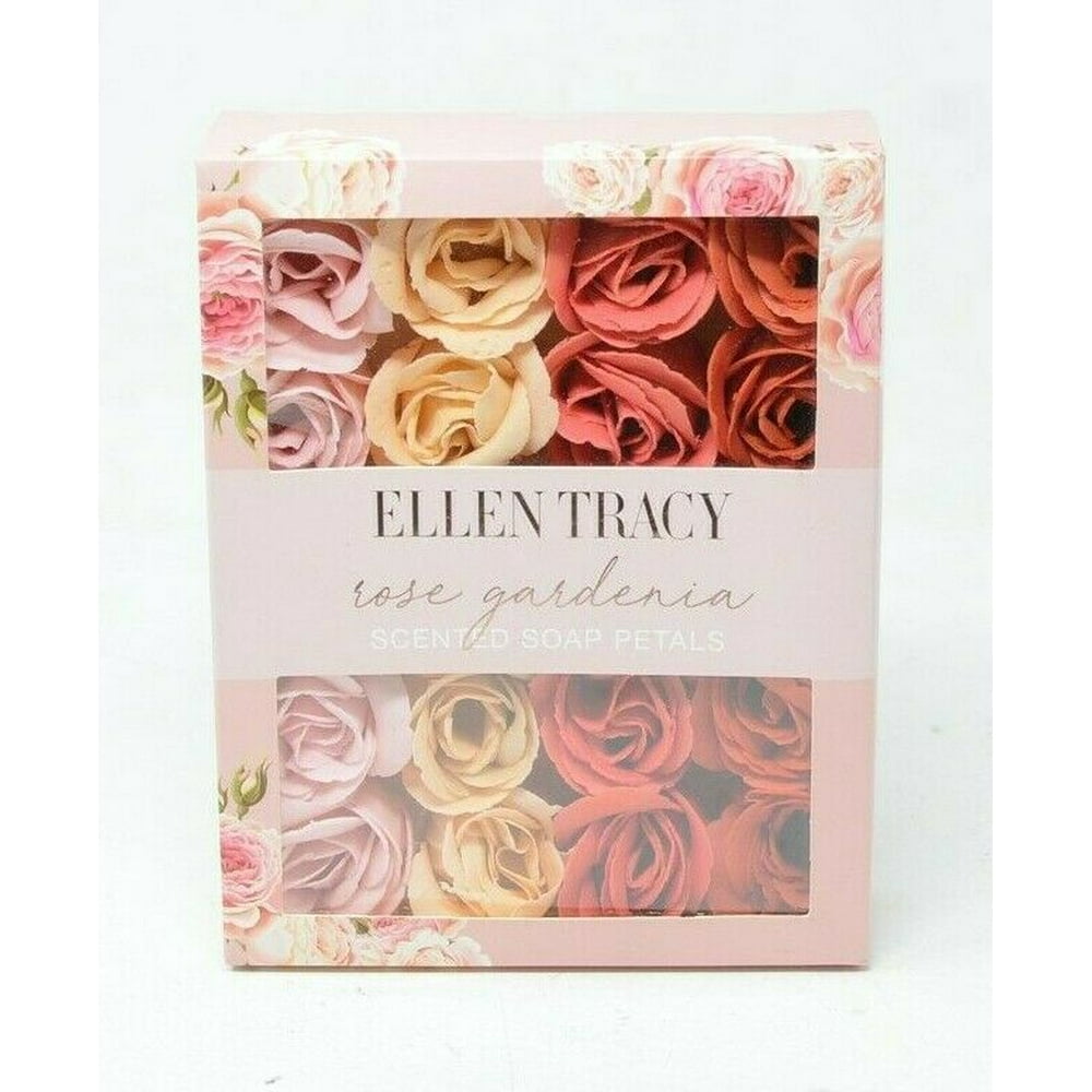 Ellen Tracy Rose Gardenia Scented Soap Rose Petals In Box