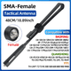 thumbnail image 1 of ABBREE CS antena táctica SMA-hembra de doble banda VHF UHF 144/430Mhz plegable para Walkie Talkie Baofeng UV-21 UV-5R QuanSheng K5, 1 of 5