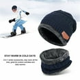 thumbnail image 7 of FADAACAI Hat Scarf Gloves Set Winter Knitted Hat Neck Driving Gloves Unisex Blue One Size Clearance！, 7 of 7