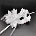 thumbnail image 3 of Mysterious Face Cover with Feather Rhinestones Sequin Lace Design Dancing Masque Party Supplies, 3 of 4