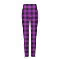 thumbnail image 4 of gbyLJF Womens Workout Yoga Pants Plaid Printed High Waisted Tight Pants Stretchy Butt Lifting Leggings for Women, 4 of 7