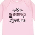 thumbnail image 4 of Inktastic My Godmother Loves Me Girls Girls Long Sleeve Baby Bodysuit, 4 of 5