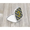 thumbnail image 2 of Letter C Football Blue and Gold Compact Mirror CJ1074-CSCM, 2 of 4