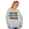 thumbnail image 4 of Major Key Success Motivational Unisex Plus Fleece Graphic Sweatshirt Brisco Brands 2X, 4 of 5