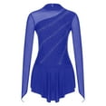 thumbnail image 3 of Aiihoo Women Figure Skating Dress Shiny Rhinestones Lyrcial Dresses Modern Contemporary Dance Wear Royal Blue L, 3 of 7