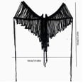 thumbnail image 4 of Halloween Boho Macrame Wall Hanging, Fringe Woven Pumpkin & Bat Shape Tapestry, Cotton Rustic Fall Indoor Decor for Bedroom, Living Room, Mantel (1PC, A), 4 of 9