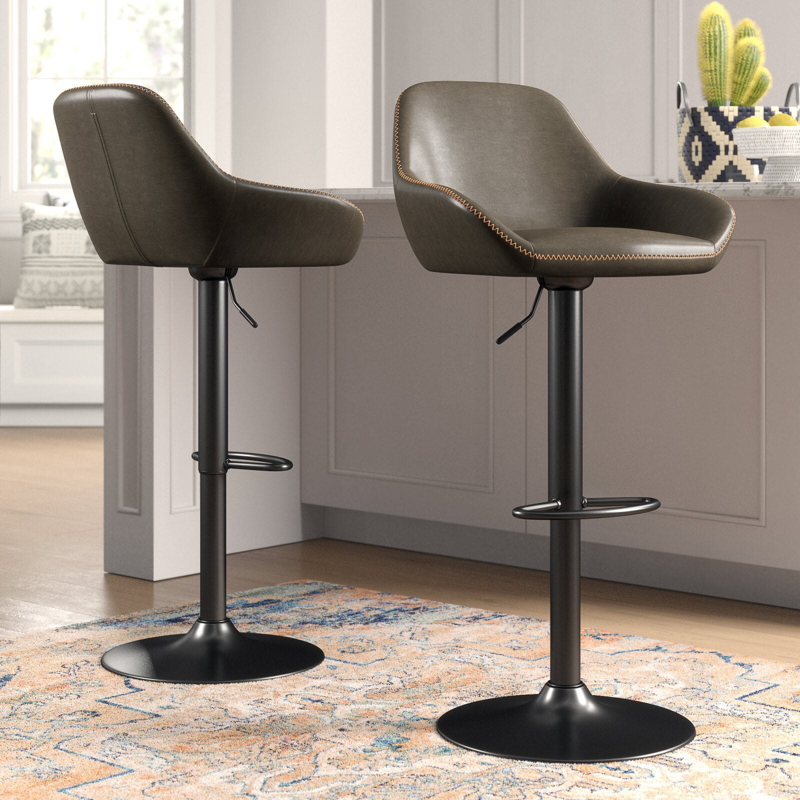 Thibodeaux adjustable height swivel bar stool deals