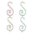 thumbnail image 3 of Tssuoun 1 Set Hanging Hook Simple Party Supplies Unique Swirl Design Hanger Decor Multiple Color Christmas Ornament S-Shaped Home Clasp Green, 3 of 8