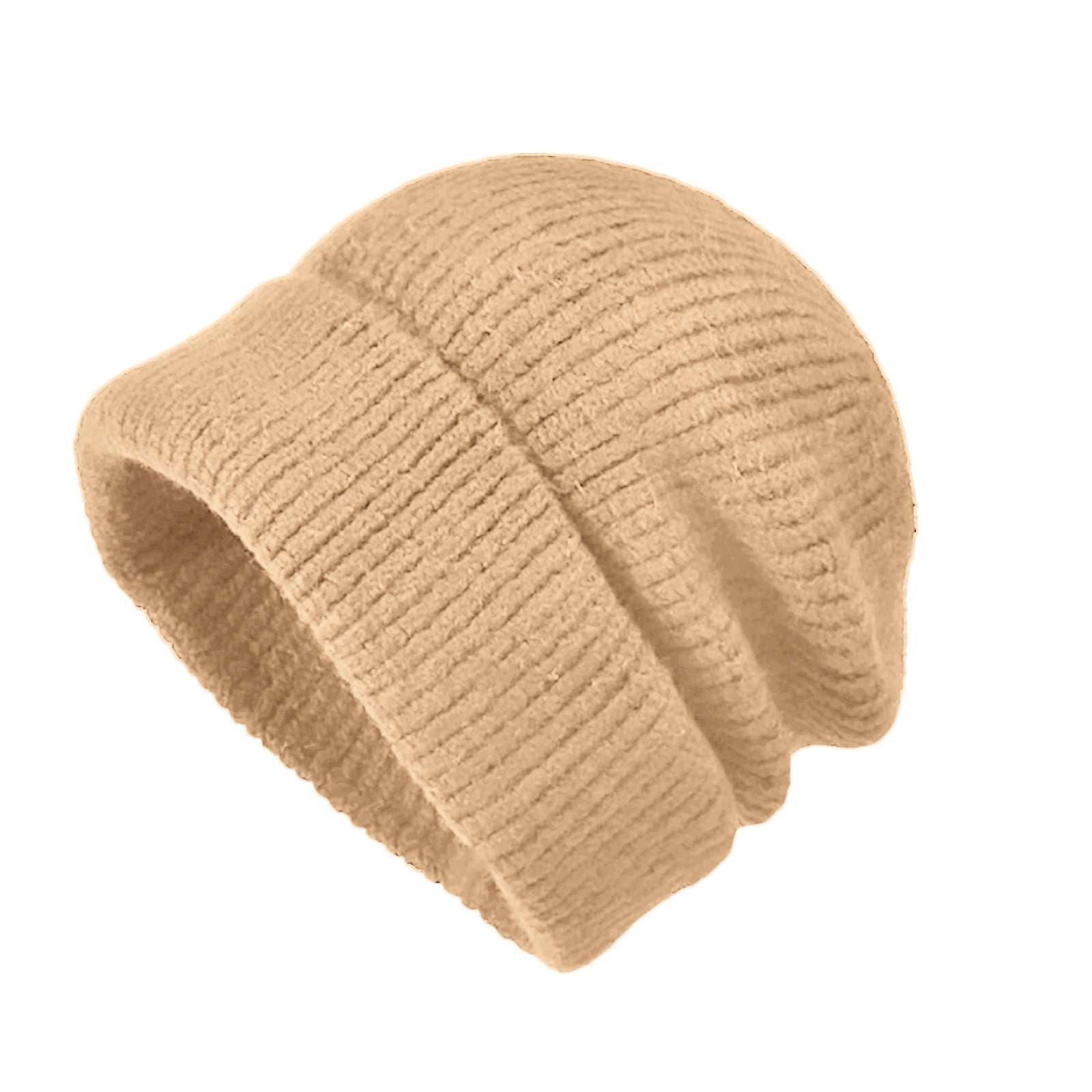 Women’s Khaki Winter Fleece-Lined Chunky Knit Beanie Snow Hat Cap Winter Hats for Women Fleece Lined Beanie Knit Chunky Snow  main image 4