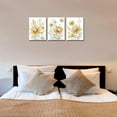 thumbnail image 3 of Flowers Canvas Wall Art Sunflower Canvas Pictures Abstract Watercolor Landscape Painting Rustic Yellow Botanical Artwork Prints for Living Room Bedroom Home Office Decor Framed 12" x 16"x 3 Pieces, 3 of 6