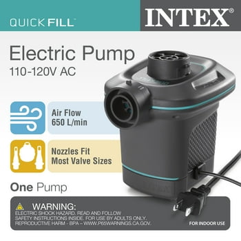 Intex Black Electric Air Pump 120 V Standard Electric Plug